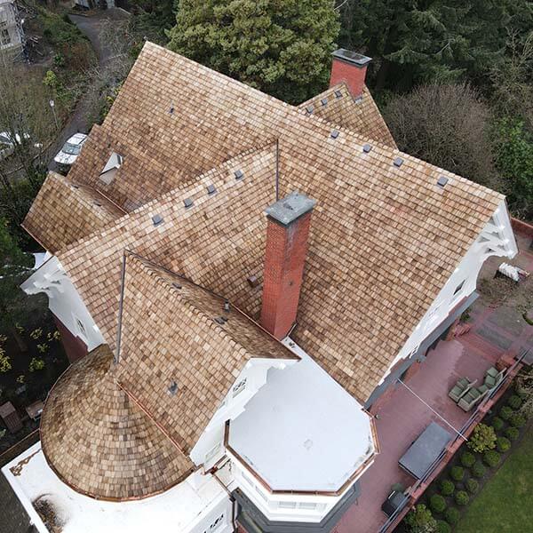 newly installed shingle roof